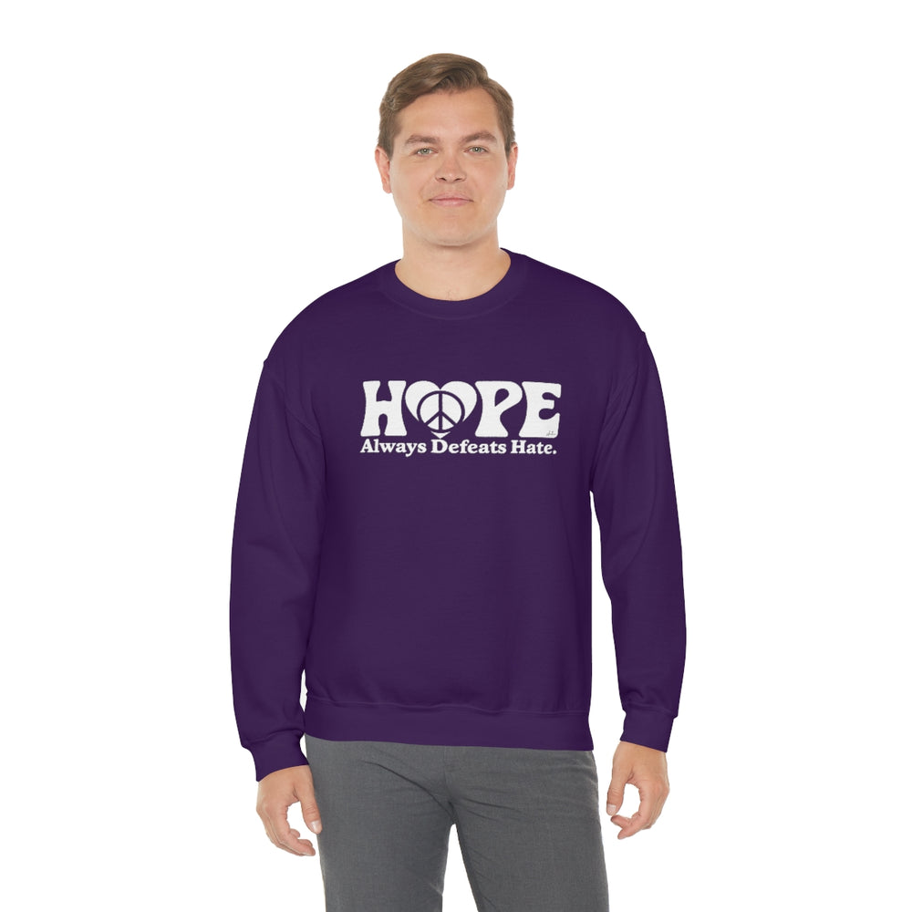 Hope Always Defeats Hate - Unisex Heavy Blend™ Crewneck Sweatshirt