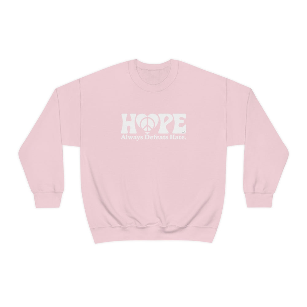 Hope Always Defeats Hate - Unisex Heavy Blend™ Crewneck Sweatshirt