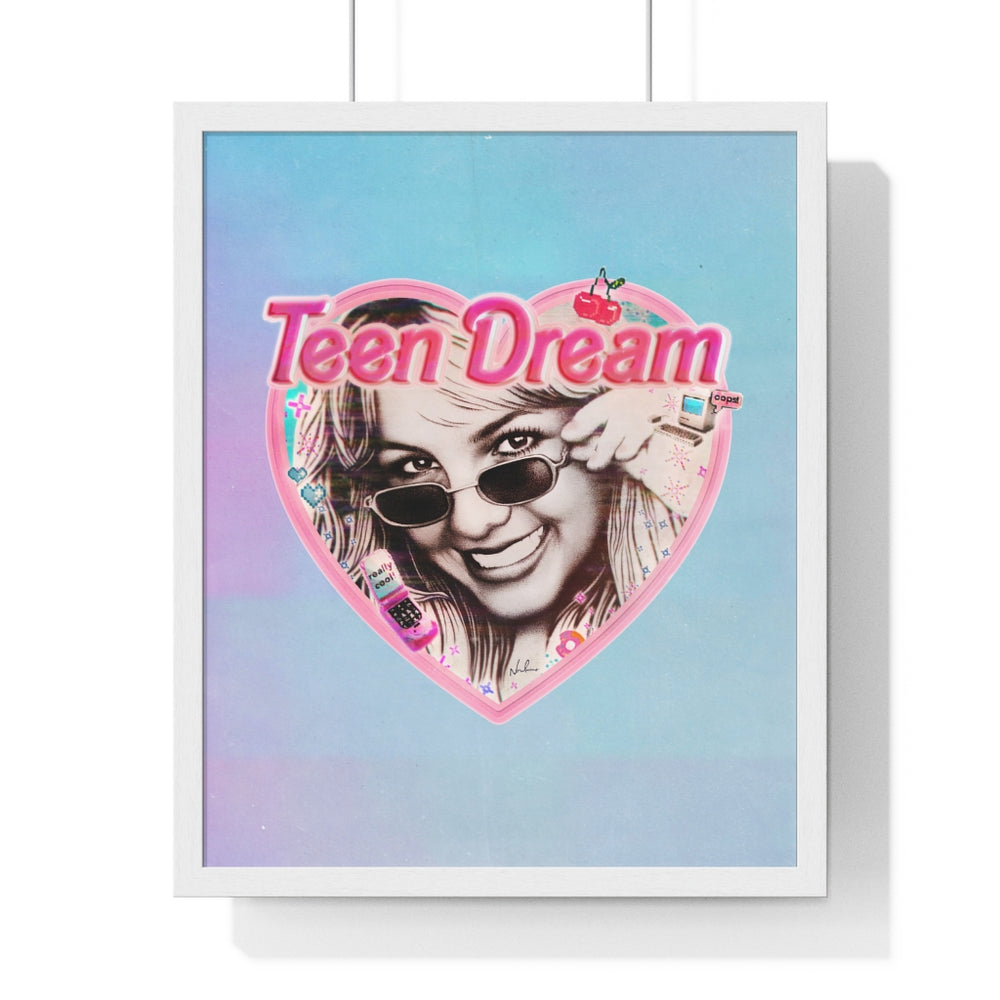 TEEN DREAM [Coloured BG] - Premium Framed Vertical Poster