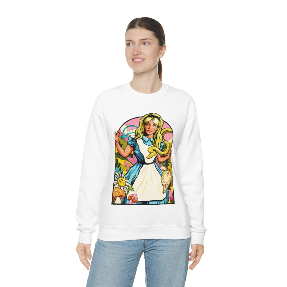 Down The Rabbit Hole [Australian-Printed] - Unisex Heavy Blend™ Crewneck Sweatshirt