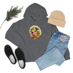 Have A Holly Dolly Christmas! - Unisex Heavy Blend™ Hooded Sweatshirt