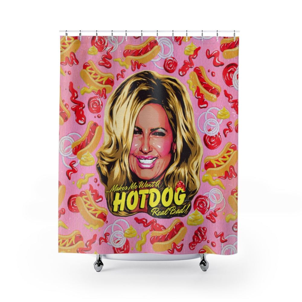 Makes Me Want A Hot Dog Real Bad! - Shower Curtains