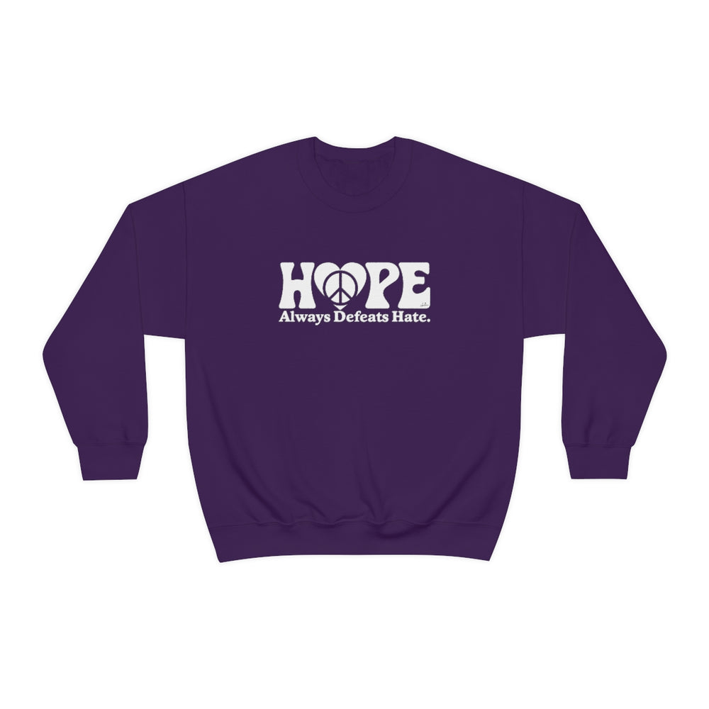 Hope Always Defeats Hate - Unisex Heavy Blend™ Crewneck Sweatshirt