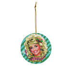 Have A Holly Dolly Christmas! - Ceramic Ornaments