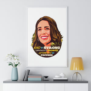 JACINDA ARDERN - Premium Framed Vertical Poster