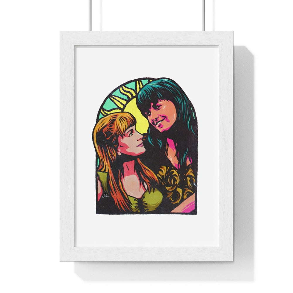 XENA X GABRIELLE - Premium Framed Vertical Poster