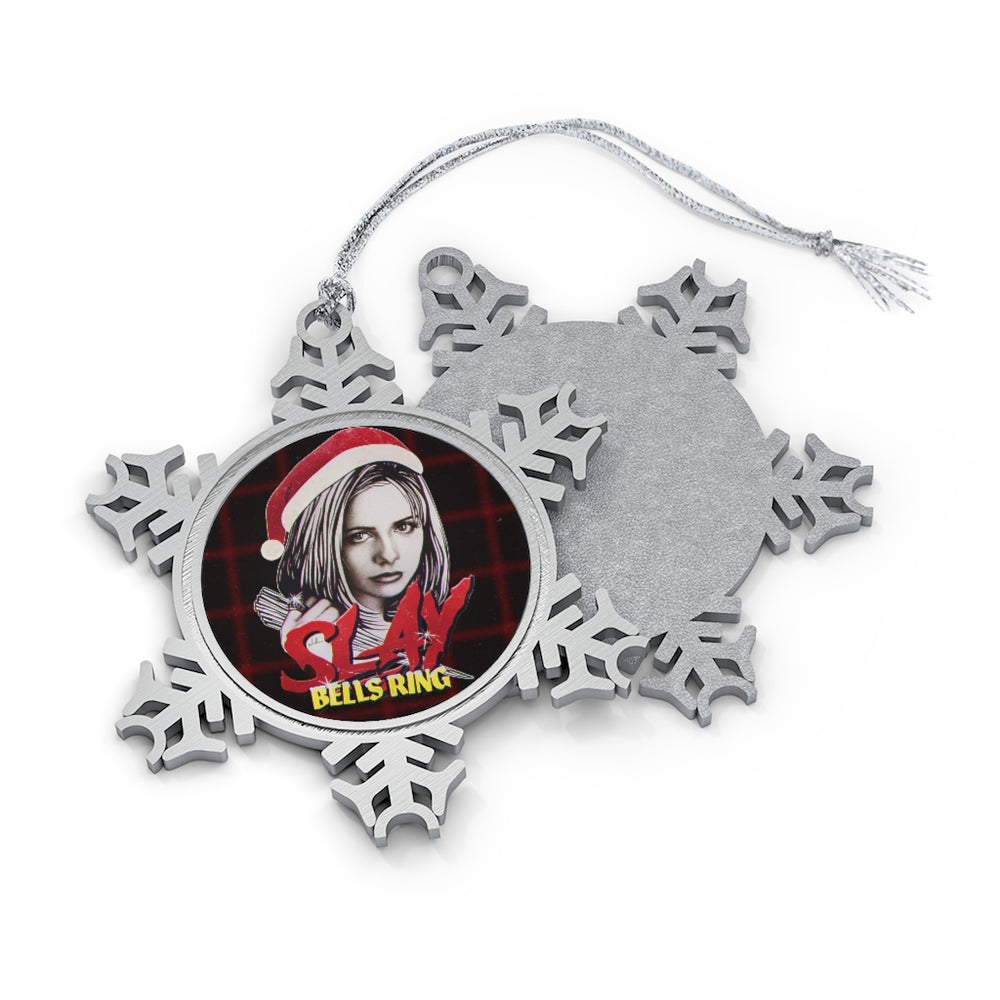 Slay Bells Ring [Australian-Printed] - Pewter Snowflake Ornament