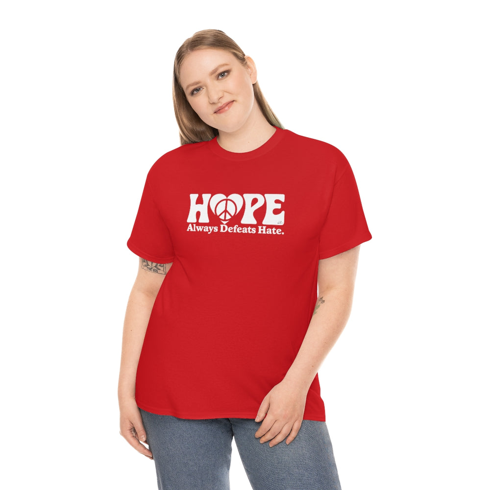 Hope Always Defeats Hate [Australian-Printed] - Unisex Heavy Cotton Tee