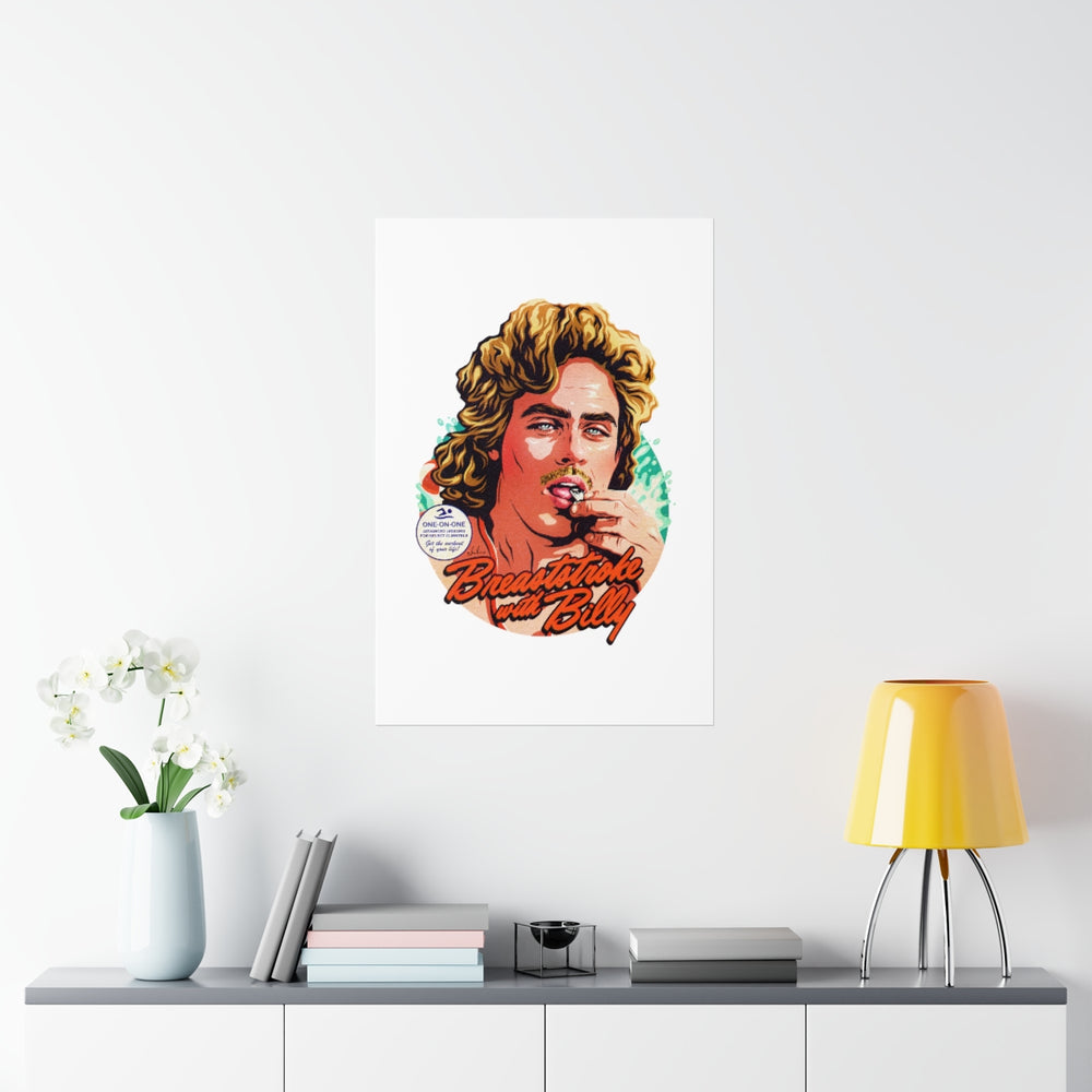 Breaststroke With Billy - Premium Matte vertical posters