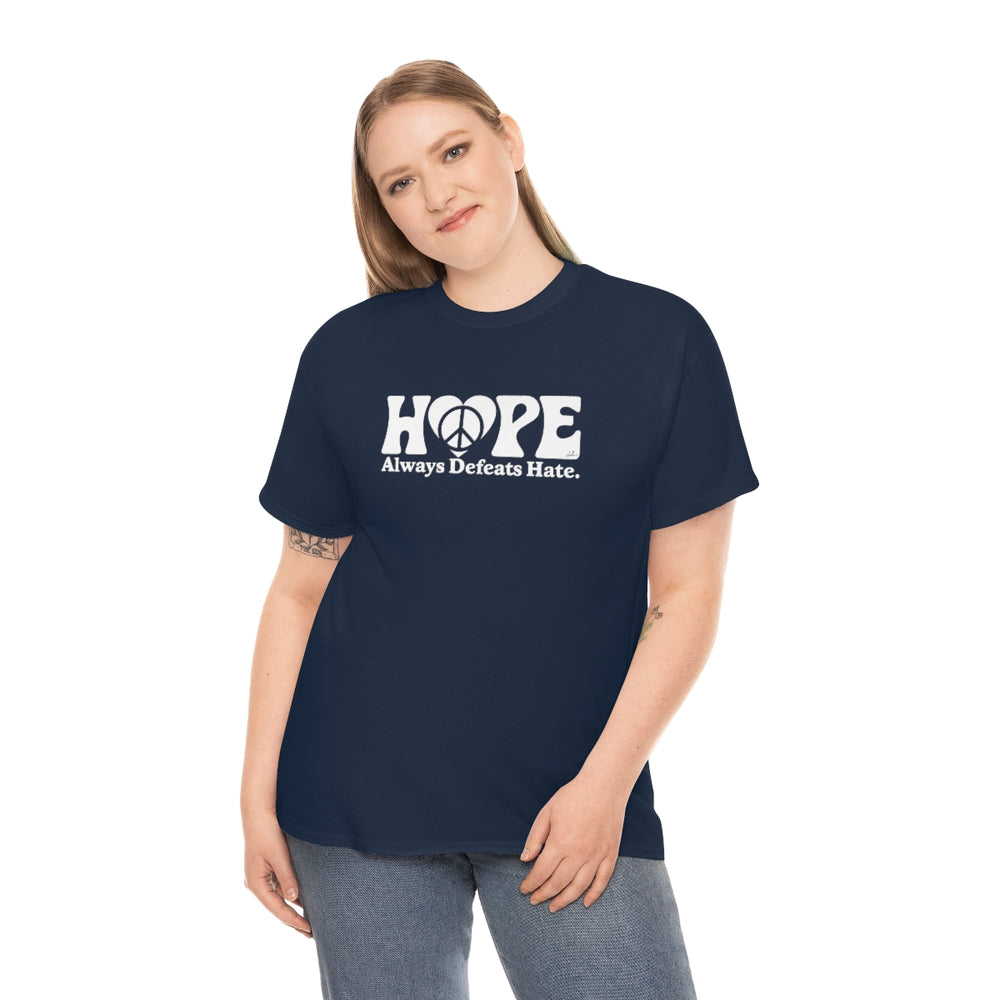 Hope Always Defeats Hate [Australian-Printed] - Unisex Heavy Cotton Tee