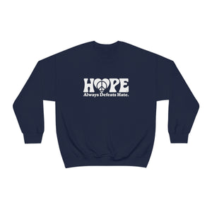 Hope Always Defeats Hate - Unisex Heavy Blend™ Crewneck Sweatshirt