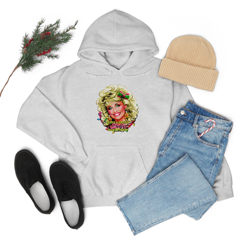 Have A Holly Dolly Christmas! - Unisex Heavy Blend™ Hooded Sweatshirt