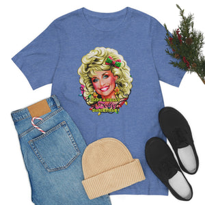 Have A Holly Dolly Christmas! - Unisex Jersey Short Sleeve Tee