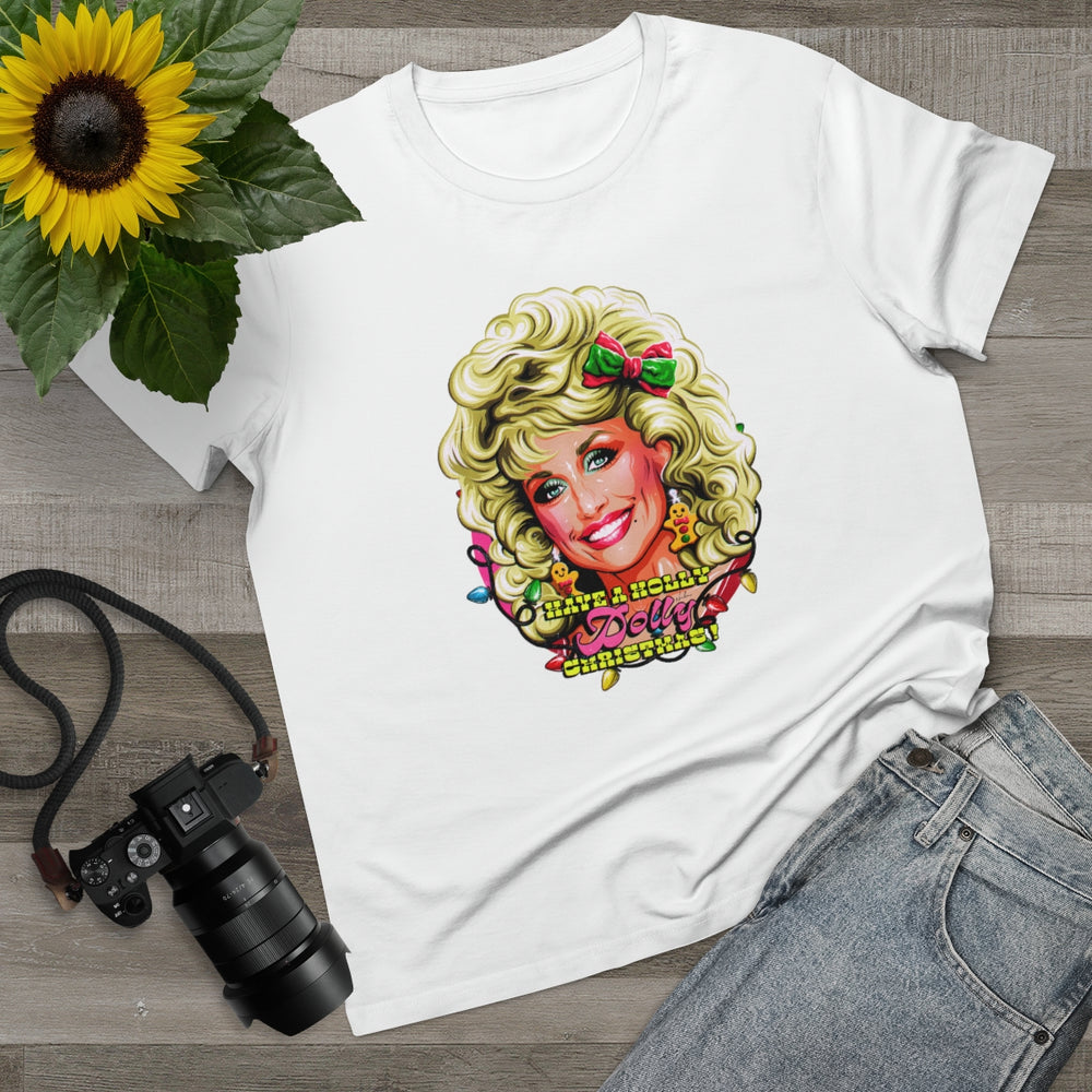 Have A Holly Dolly Christmas! [Australian-Printed] - Women’s Maple Tee