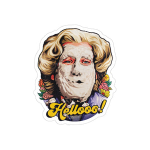 HELLOOO! - Transparent Outdoor Stickers, Die-Cut, 1pcs