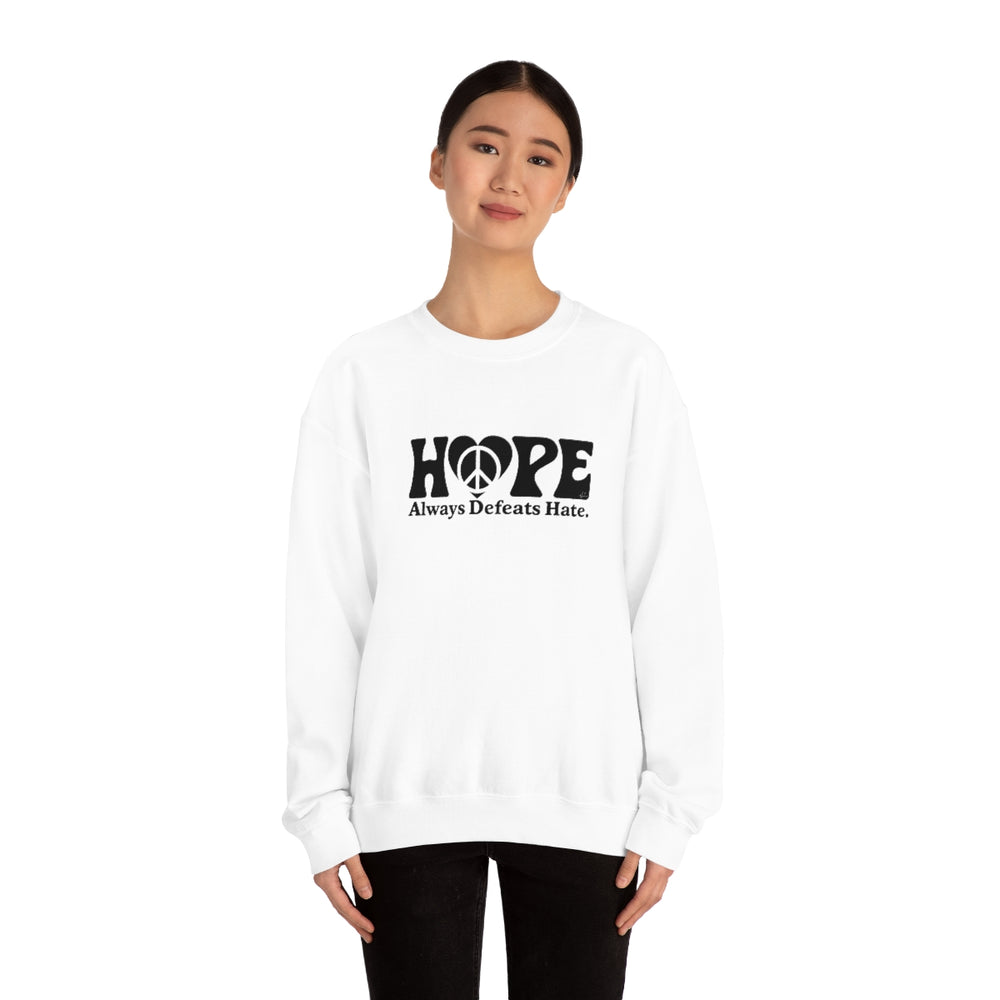 Hope Always Defeats Hate - Unisex Heavy Blend™ Crewneck Sweatshirt