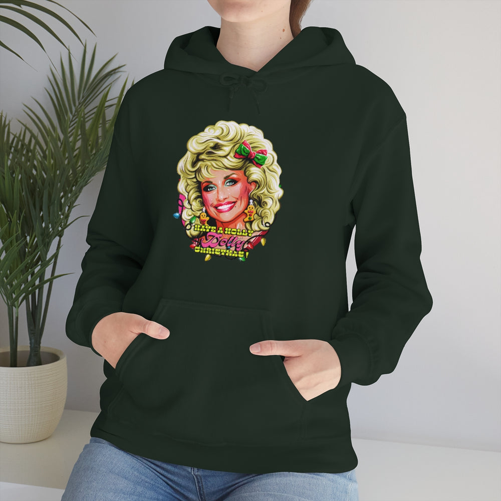 Have A Holly Dolly Christmas! - Unisex Heavy Blend™ Hooded Sweatshirt