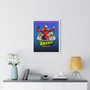 VAXXED + RELAXED [Coloured BG] - Premium Framed Vertical Poster