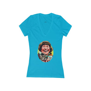 LIZZIE BIRDSWORTH - Women's Jersey Short Sleeve Deep V-Neck Tee