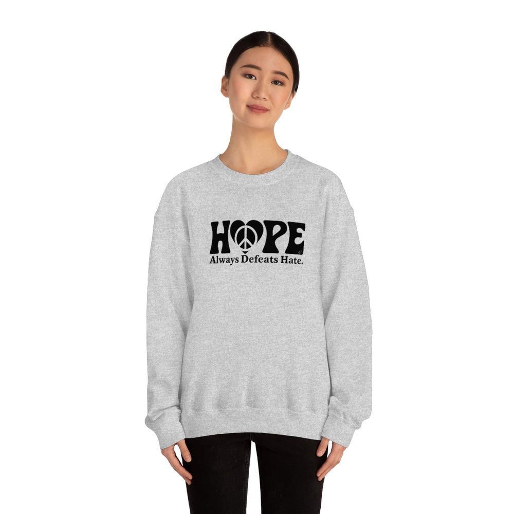 Hope Always Defeats Hate - Unisex Heavy Blend™ Crewneck Sweatshirt