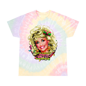 Have A Holly Dolly Christmas! - Tie-Dye Tee, Spiral