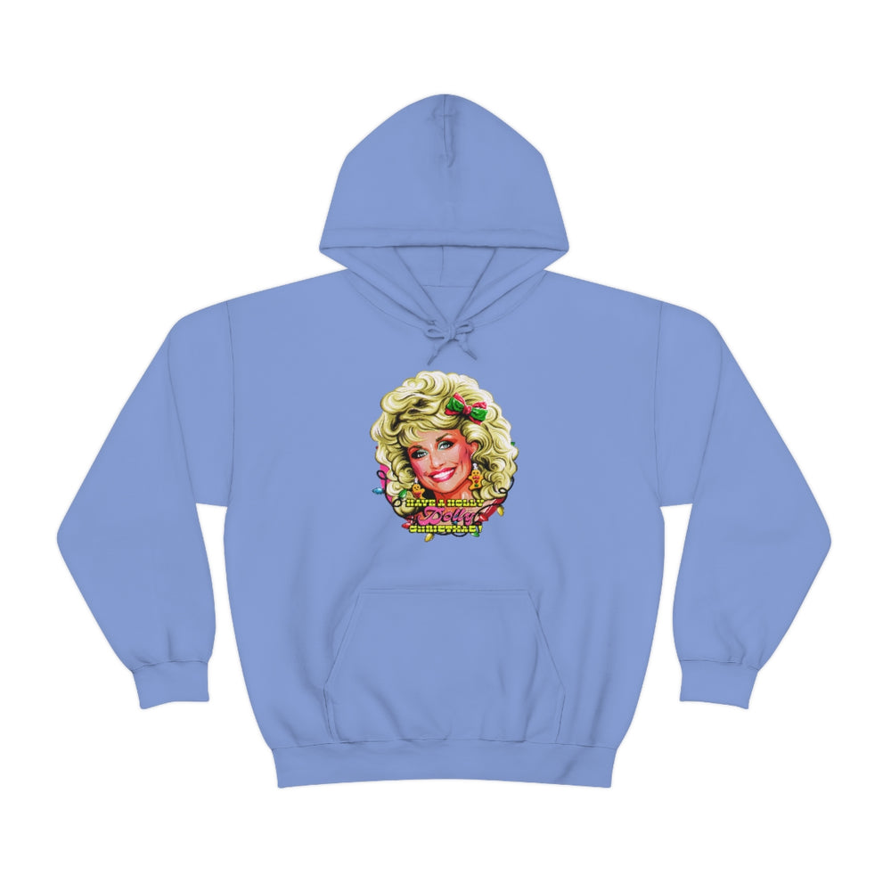 Have A Holly Dolly Christmas! - Unisex Heavy Blend™ Hooded Sweatshirt